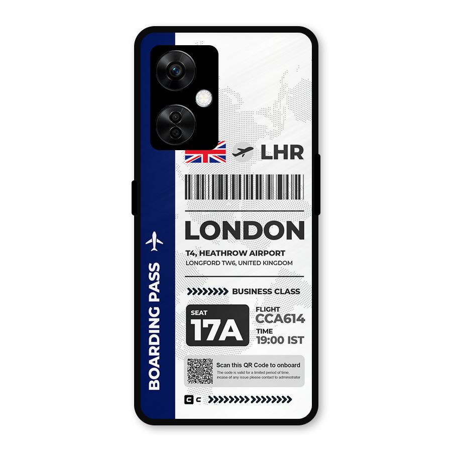 International Boarding Pass London Metal Back Case for OnePlus Nord CE 3 Lite