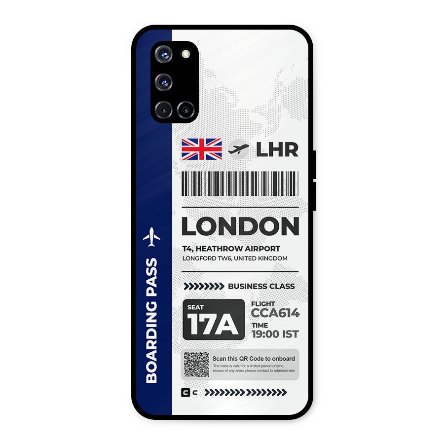 International Boarding Pass London Metal Back Case for Oppo A52