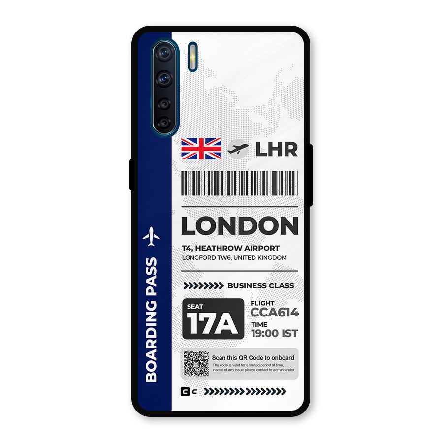 International Boarding Pass London Metal Back Case for Oppo F15