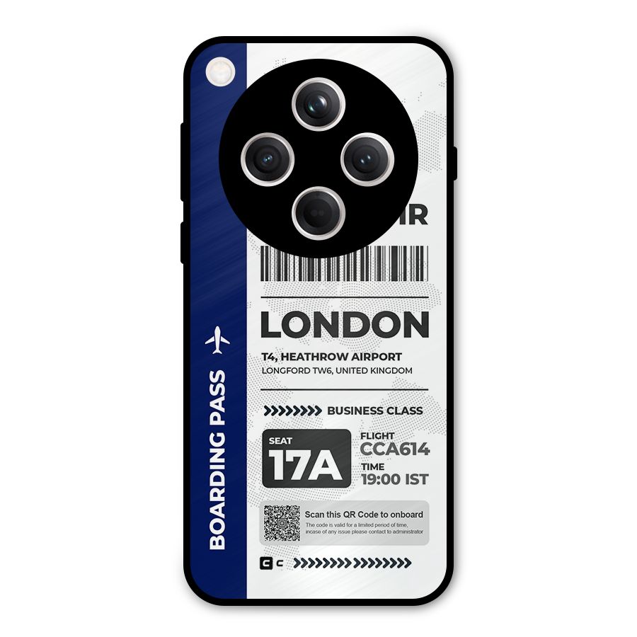 International Boarding Pass London Metal Back Case for Oppo Find X8