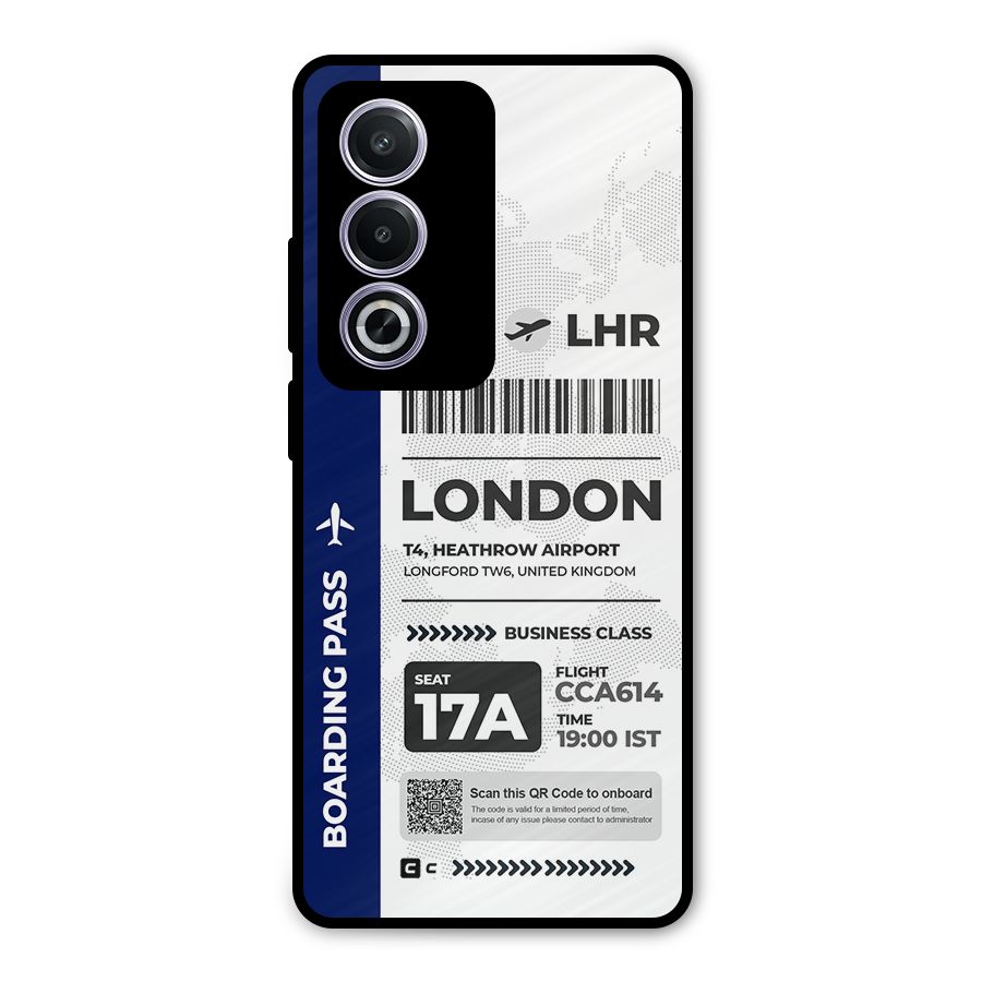 International Boarding Pass London Metal Back Case for Oppo K12x