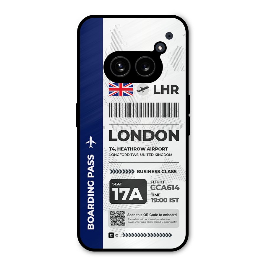 International Boarding Pass London Metal Back Case for Nothing Phone 2a
