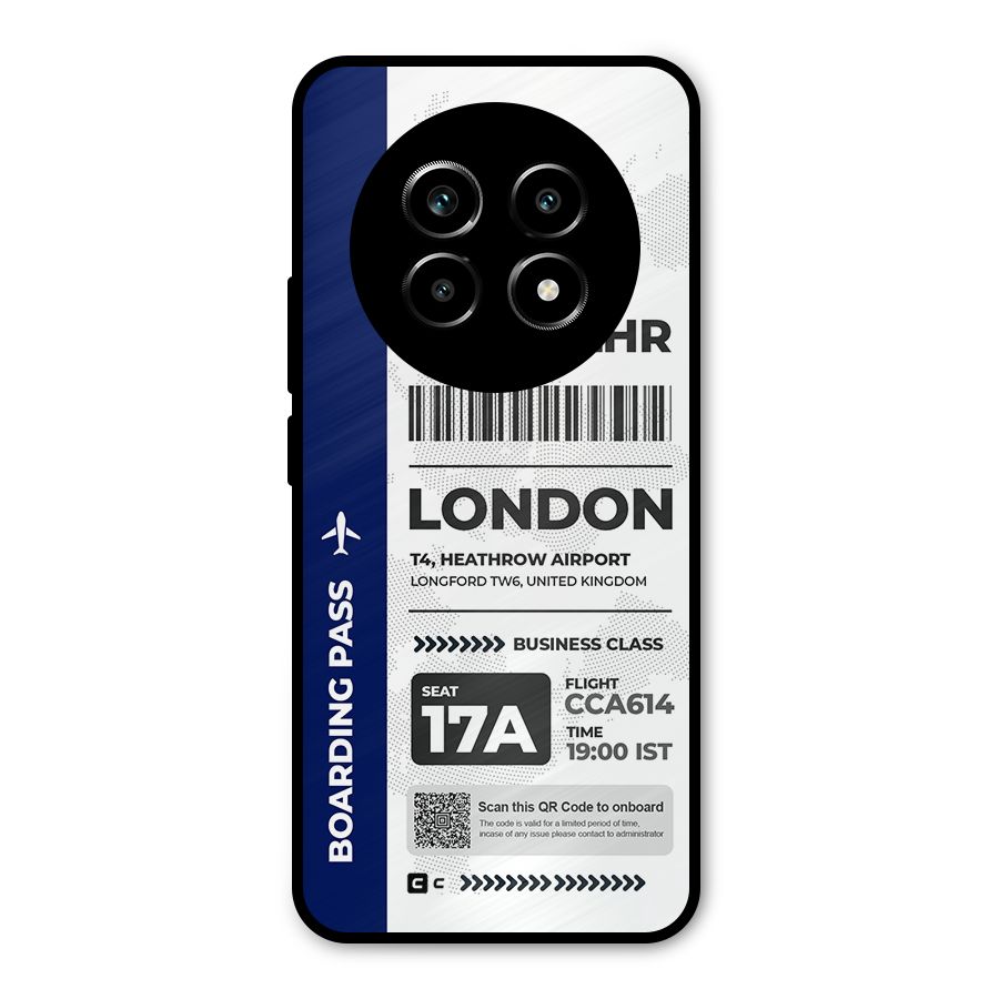International Boarding Pass London Metal Back Case for Realme 14 Pro Lite