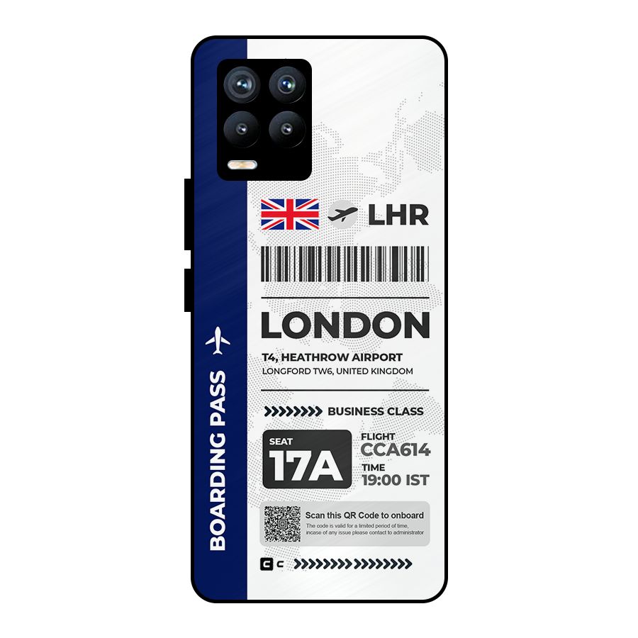 International Boarding Pass London Metal Back Case for Realme 8