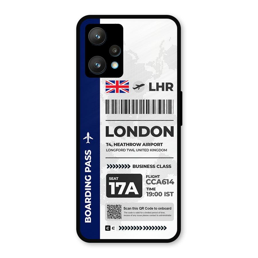 International Boarding Pass London Metal Back Case for Realme 9 Pro Plus 5G