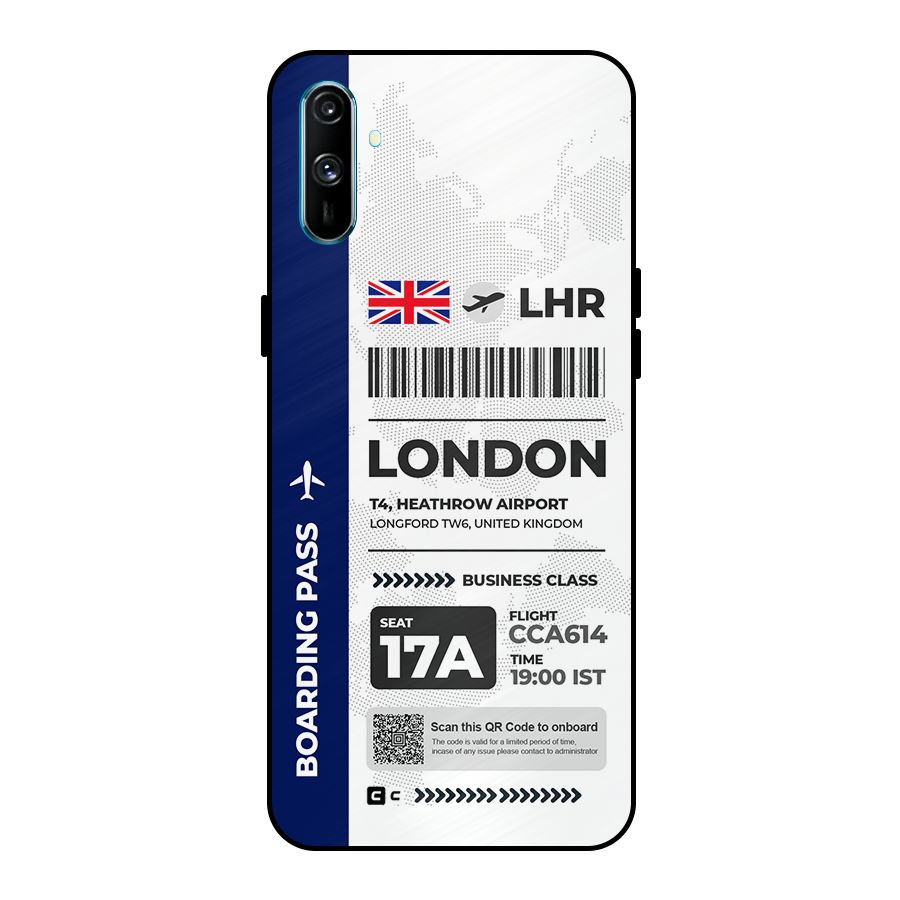 International Boarding Pass London Metal Back Case for Realme C3