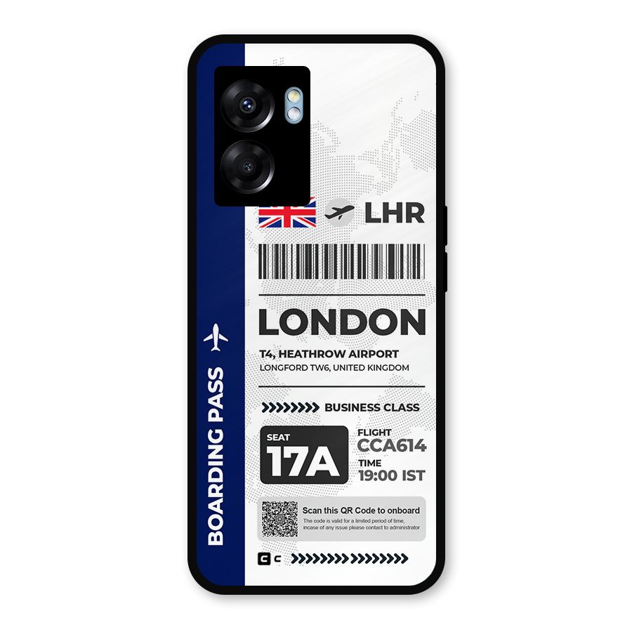 International Boarding Pass London Metal Back Case for Realme Narzo 50 5G