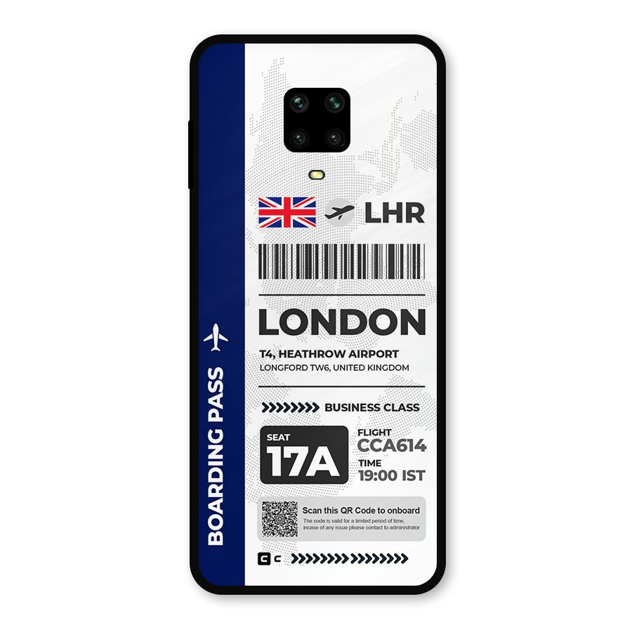 International Boarding Pass London Metal Back Case for Redmi Note 10 Lite