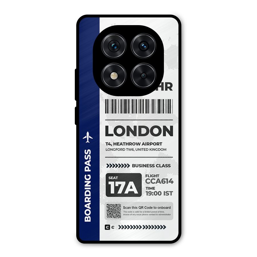 International Boarding Pass London Metal Back Case for Redmi Note 14 Pro 5G
