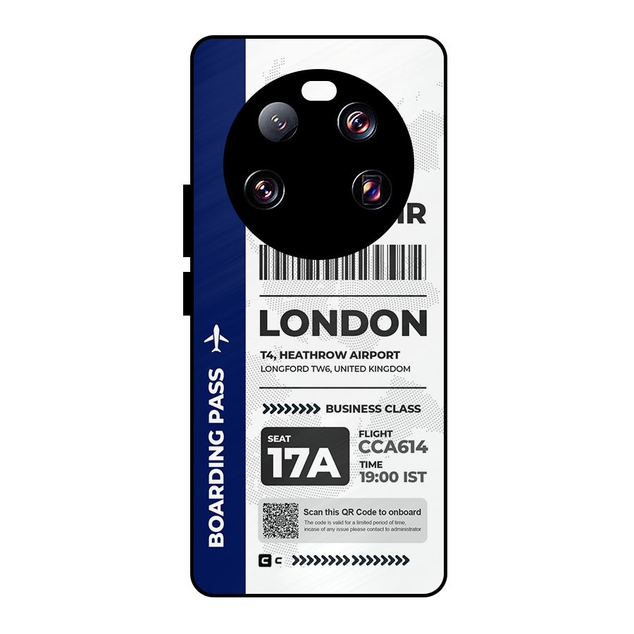 International Boarding Pass London Metal Back Case for Xiaomi 13 Ultra