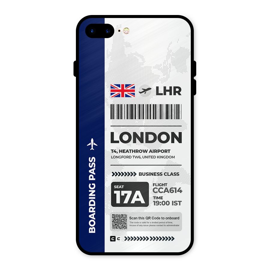 International Boarding Pass London Metal Back Case for iPhone 7 Plus