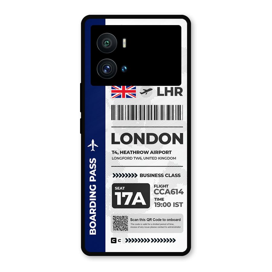 International Boarding Pass London Metal Back Case for iQOO 9 Pro