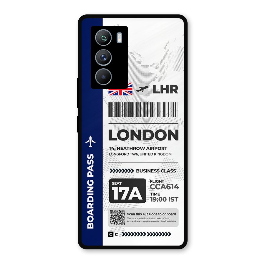 International Boarding Pass London Metal Back Case for iQOO 9 SE