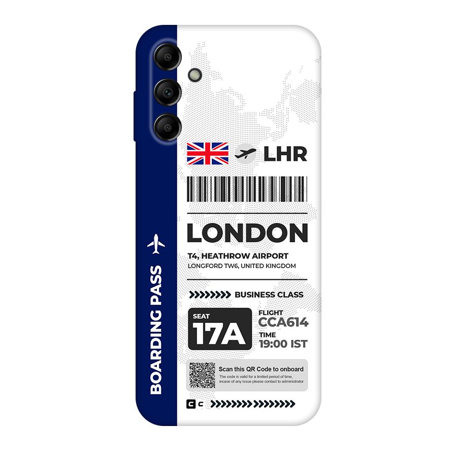 International Boarding Pass London Original Polycarbonate Back Case for Galaxy A14 5G