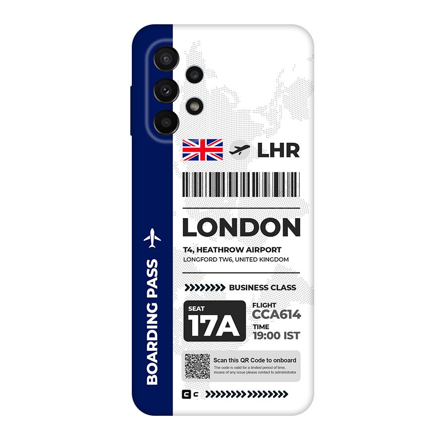 International Boarding Pass London Original Polycarbonate Back Case for Galaxy A23