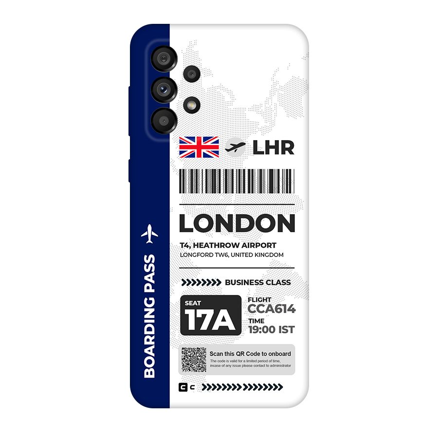 International Boarding Pass London Original Polycarbonate Back Case for Galaxy A73 5G