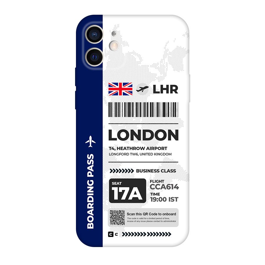 International Boarding Pass London Original Polycarbonate Back Case for iPhone 12