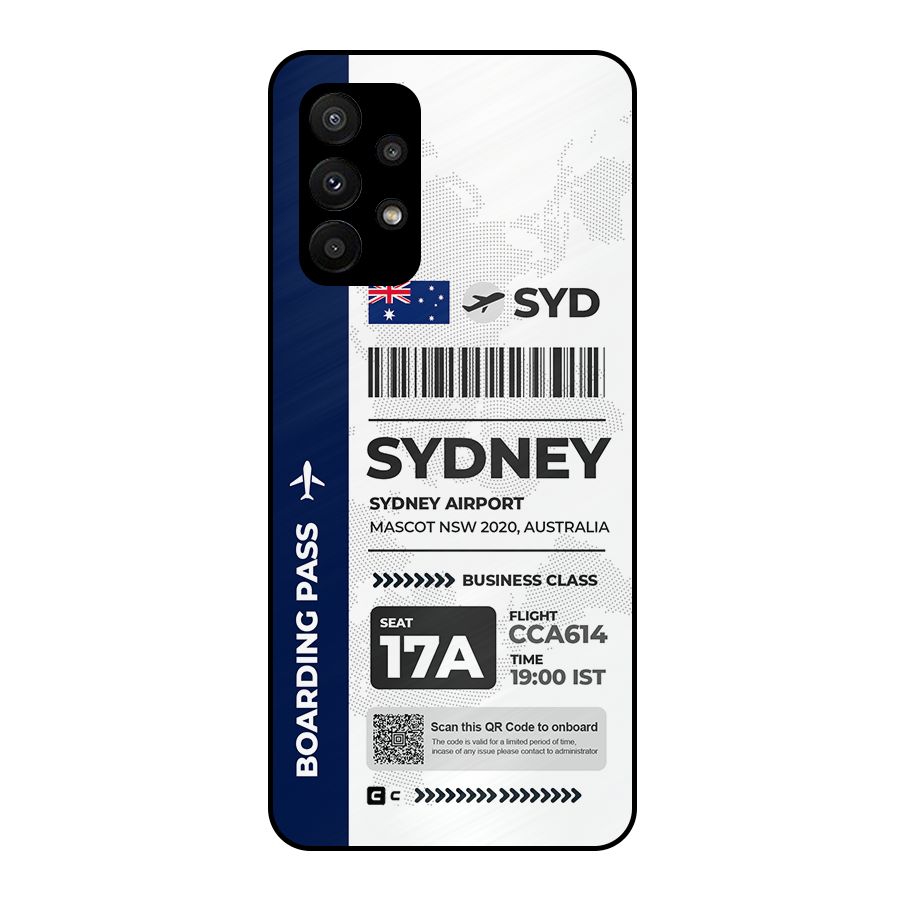 International Boarding Pass Sydney Metal Back Case for Galaxy A23