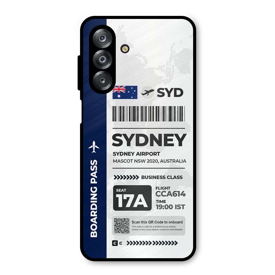 International Boarding Pass Sydney Metal Back Case for Galaxy A26