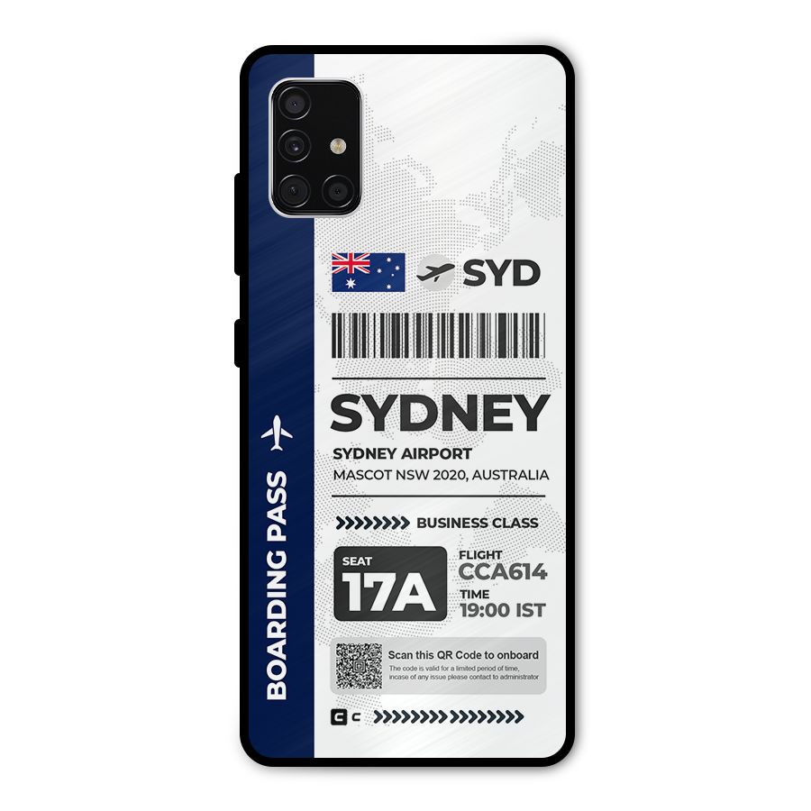 International Boarding Pass Sydney Metal Back Case for Galaxy A51