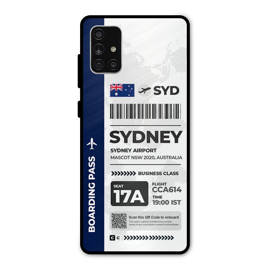 International Boarding Pass Sydney Metal Back Case for Galaxy A71