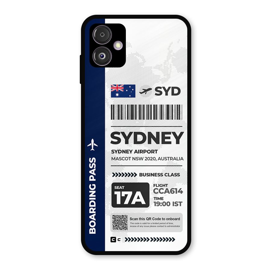 International Boarding Pass Sydney Metal Back Case for Galaxy F14