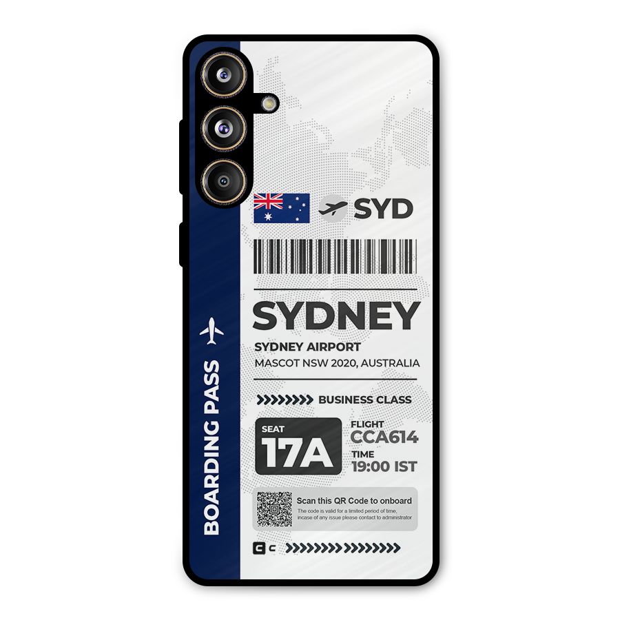 International Boarding Pass Sydney Metal Back Case for Galaxy F55