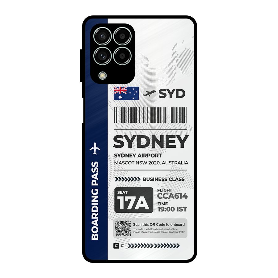 International Boarding Pass Sydney Metal Back Case for Galaxy M33