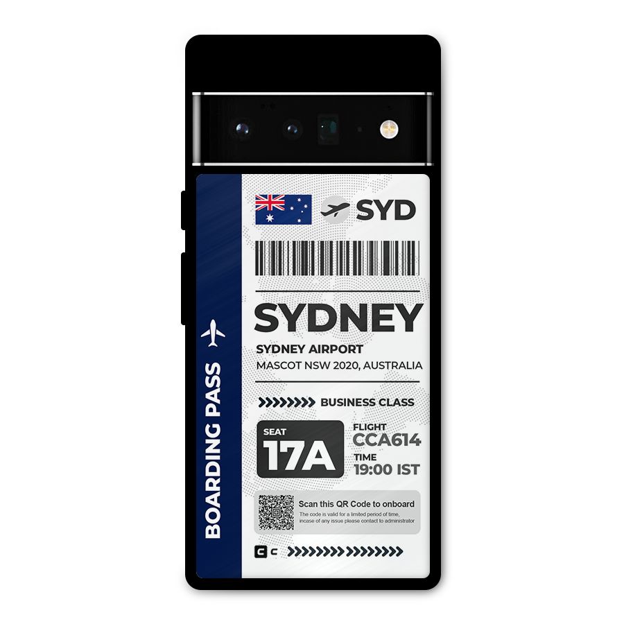 International Boarding Pass Sydney Metal Back Case for Google Pixel 6 Pro
