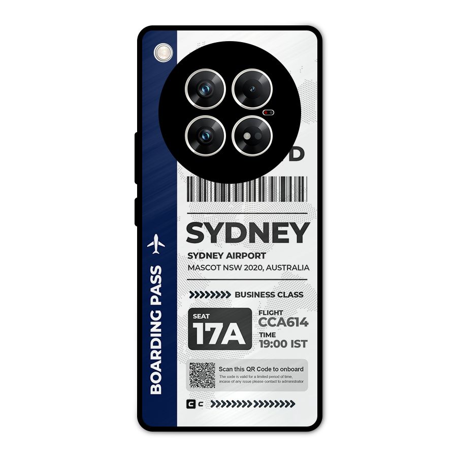 International Boarding Pass Sydney Metal Back Case for Infinix Zero 40 5G