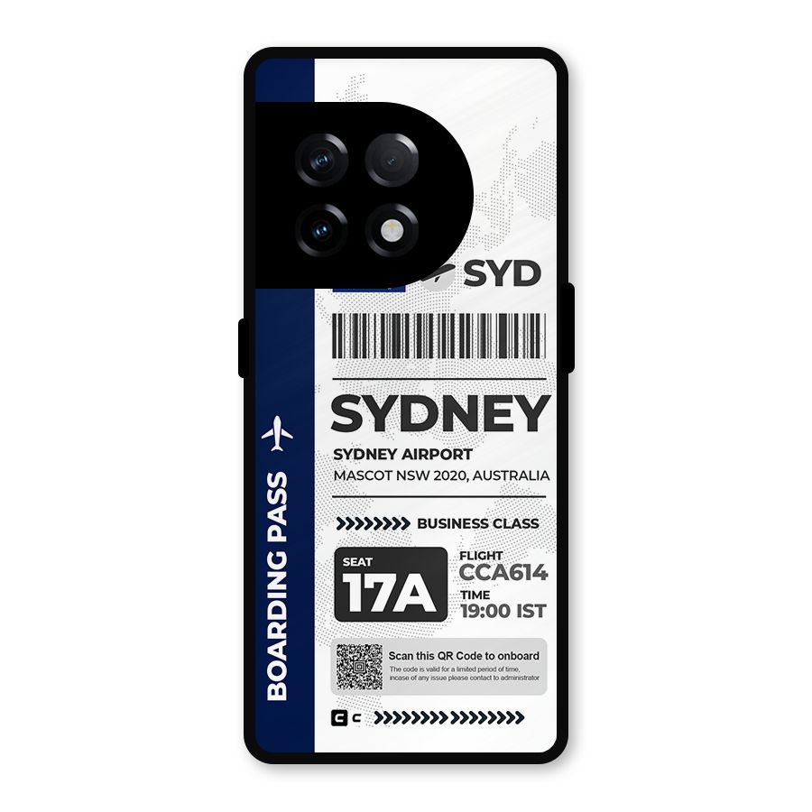 International Boarding Pass Sydney Metal Back Case for OnePlus 11R