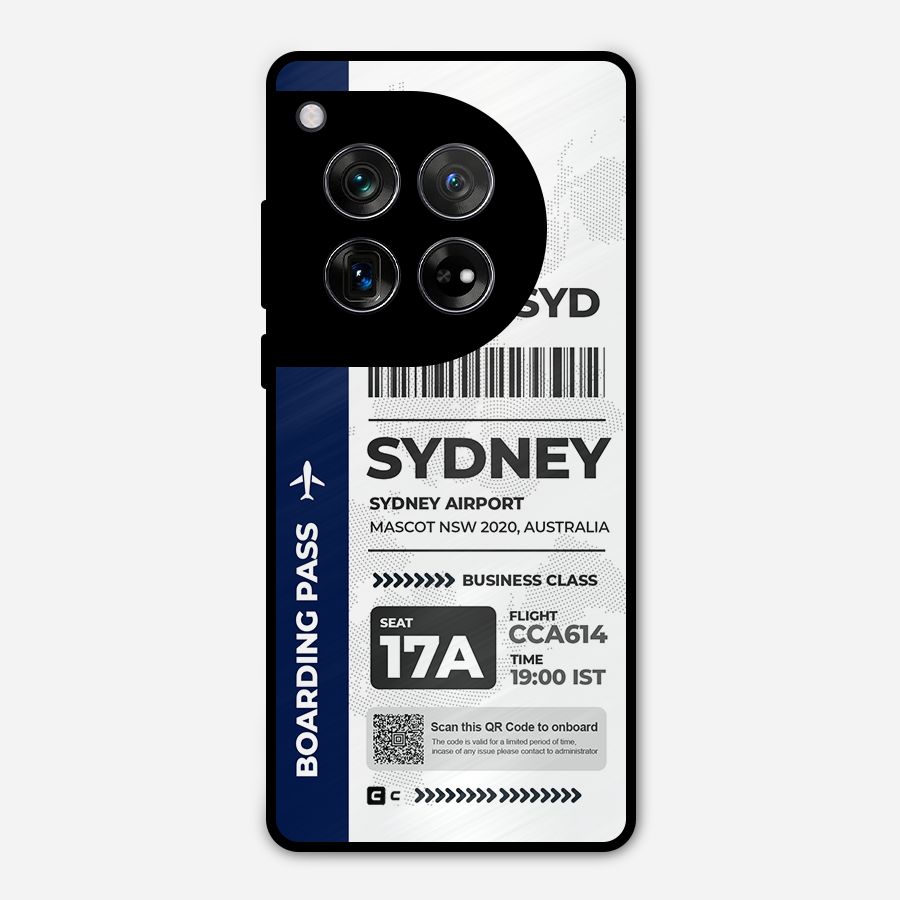 International Boarding Pass Sydney Metal Back Case for OnePlus 12