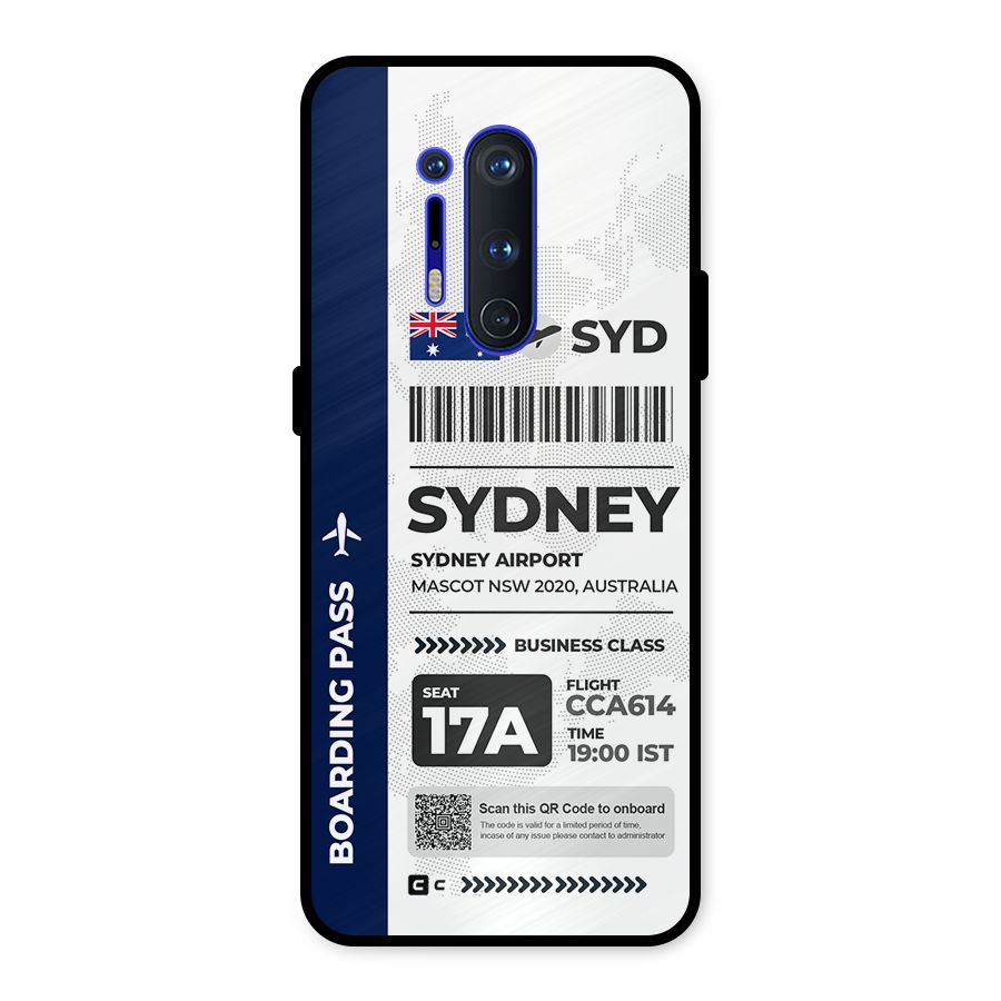 International Boarding Pass Sydney Metal Back Case for OnePlus 8 Pro