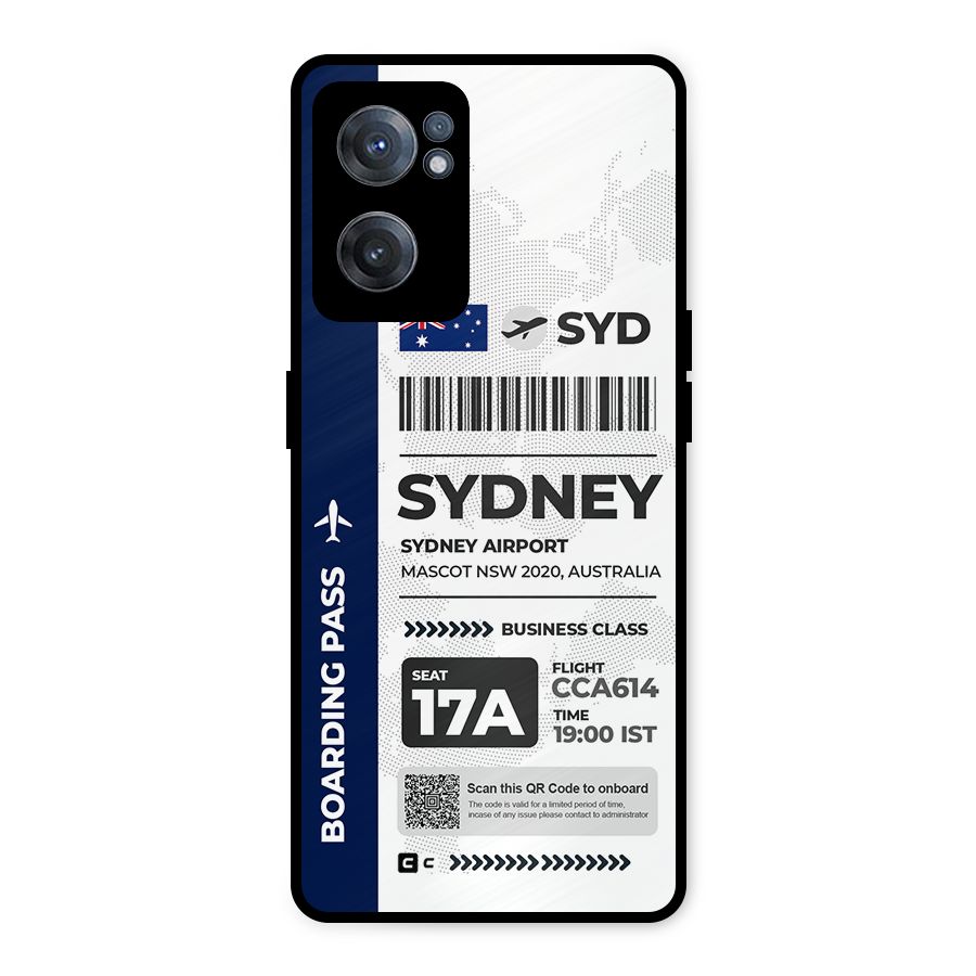International Boarding Pass Sydney Metal Back Case for OnePlus Nord CE 2 5G
