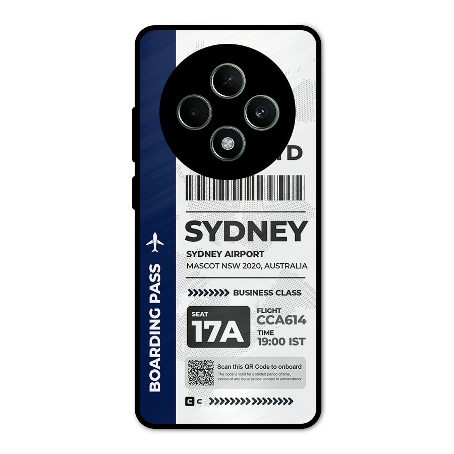 International Boarding Pass Sydney Metal Back Case for Oppo F27
