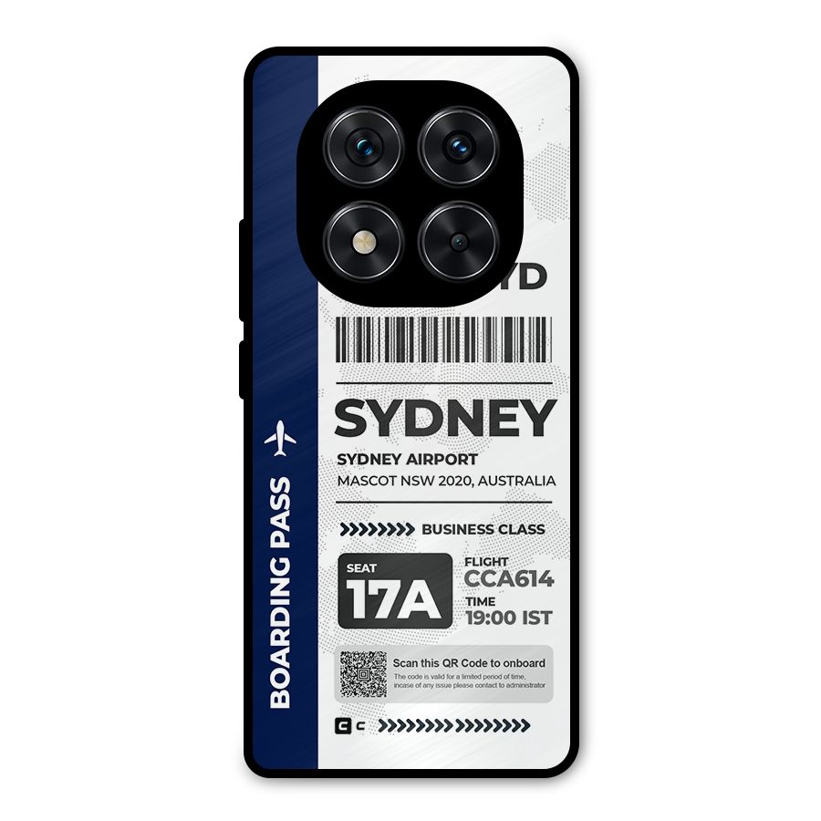 International Boarding Pass Sydney Metal Back Case for Poco X7