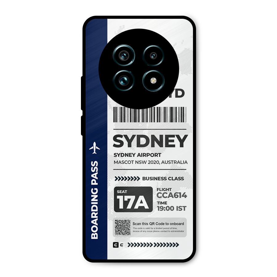 International Boarding Pass Sydney Metal Back Case for Realme 13 Pro Plus