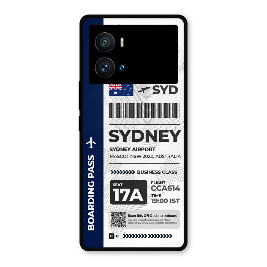 International Boarding Pass Sydney Metal Back Case for iQOO 9 Pro
