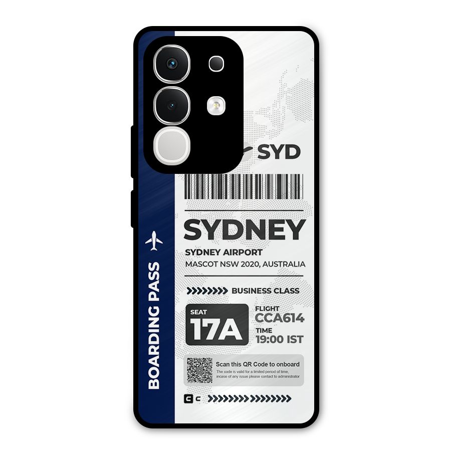 International Boarding Pass Sydney Metal Back Case for iQOO Z10x