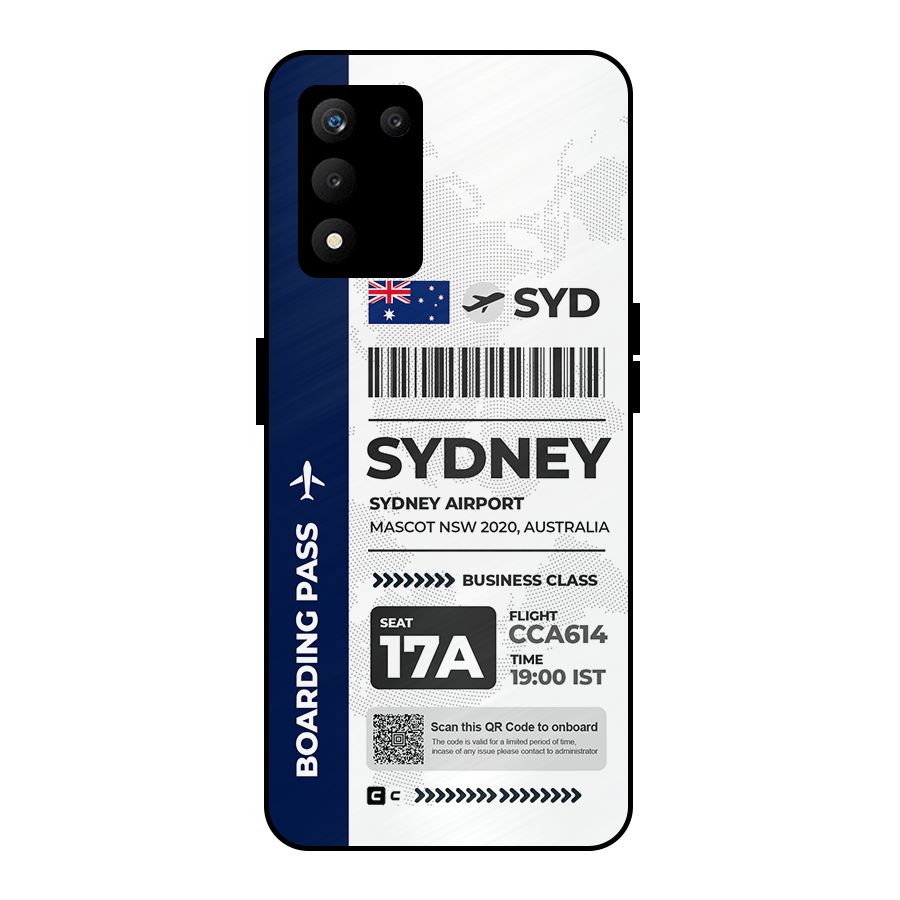 International Boarding Pass Sydney Metal Back Case for realme 9 5G SE