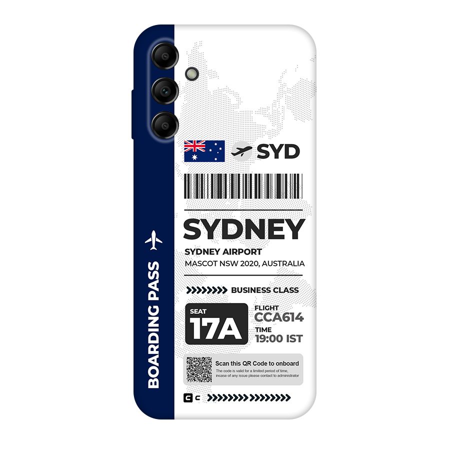 International Boarding Pass Sydney Original Polycarbonate Back Case for Galaxy A14 5G