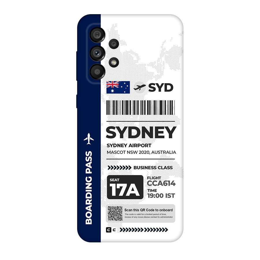 International Boarding Pass Sydney Original Polycarbonate Back Case for Galaxy A73 5G