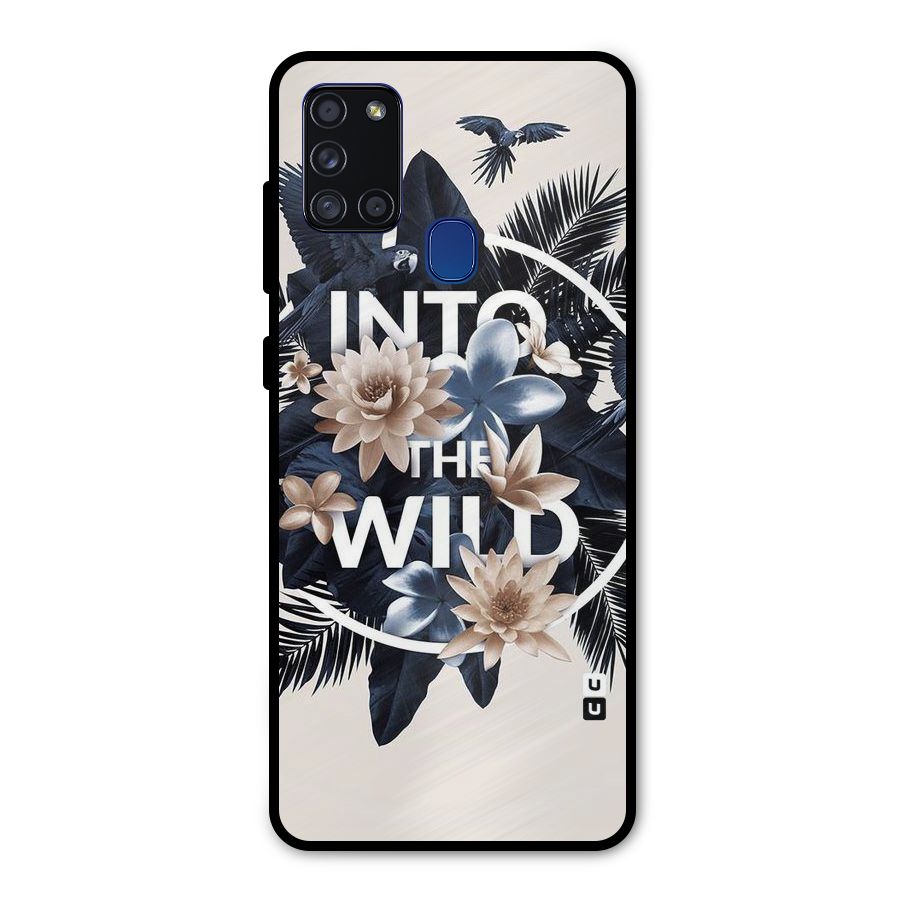 Into The Wild Blue Metal Back Case for Galaxy A21s