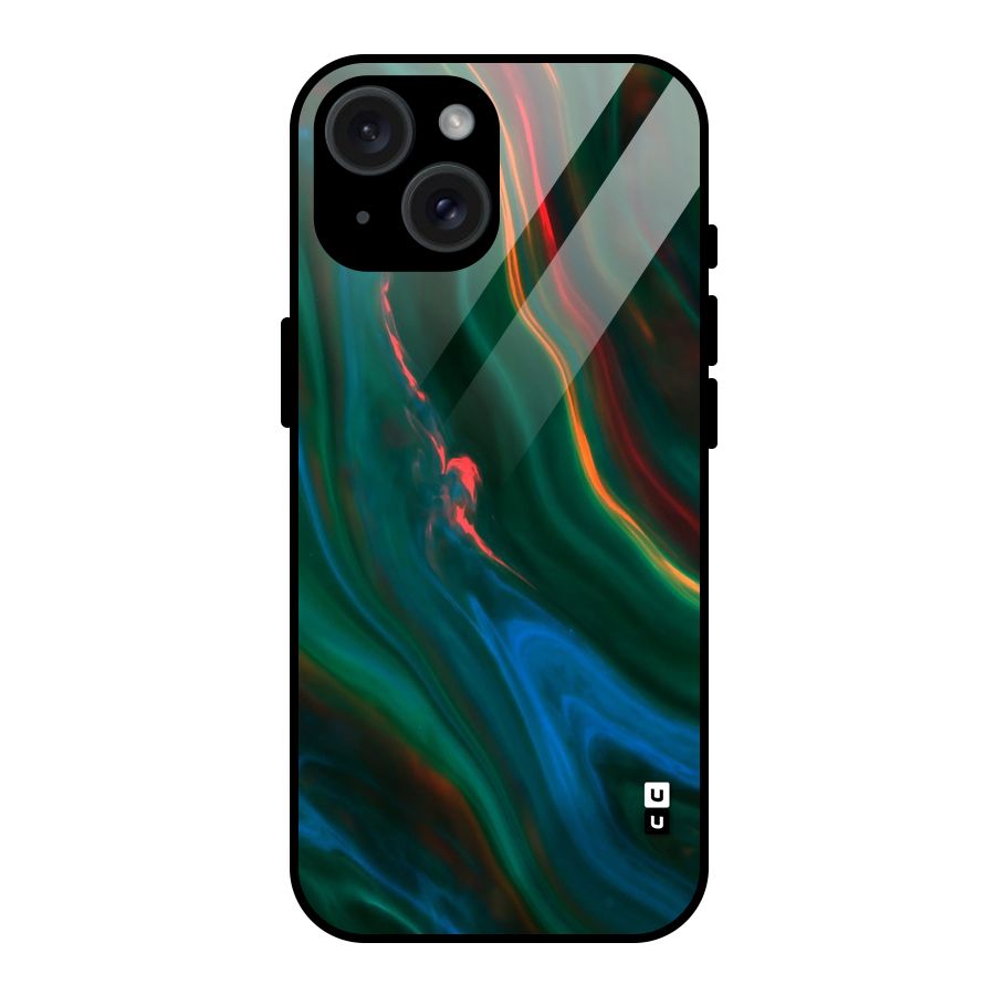 Inverse Marble Glass Back Case for iPhone 15