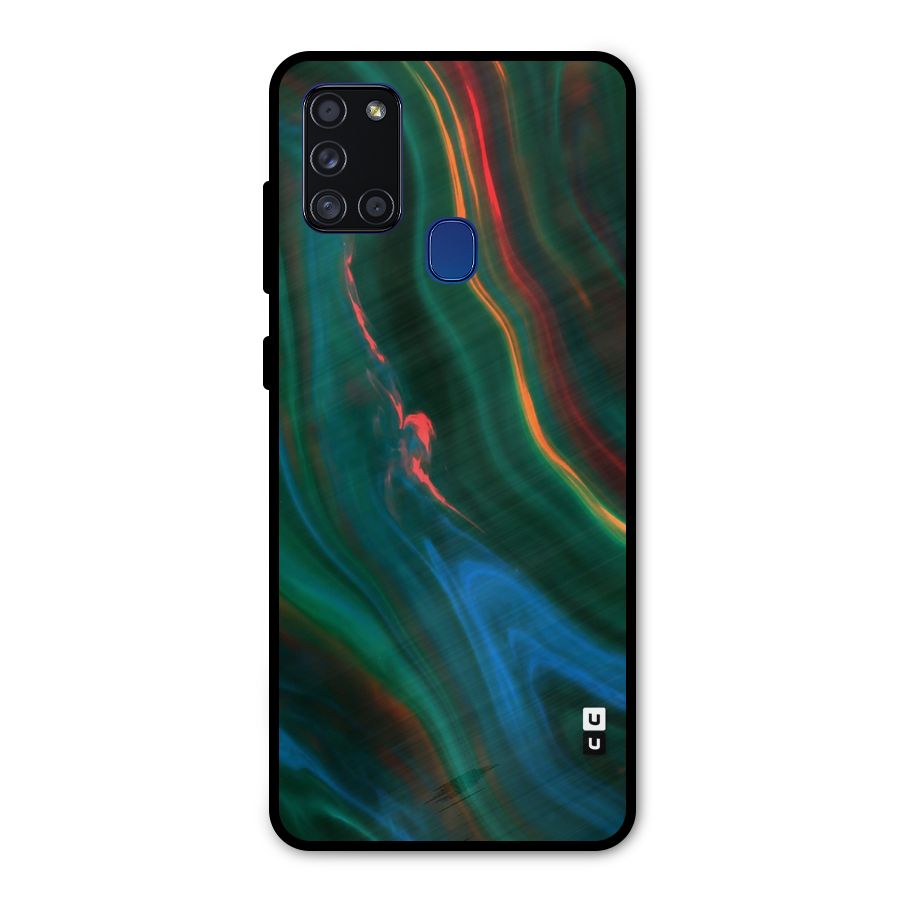 Inverse Marble Metal Back Case for Galaxy A21s