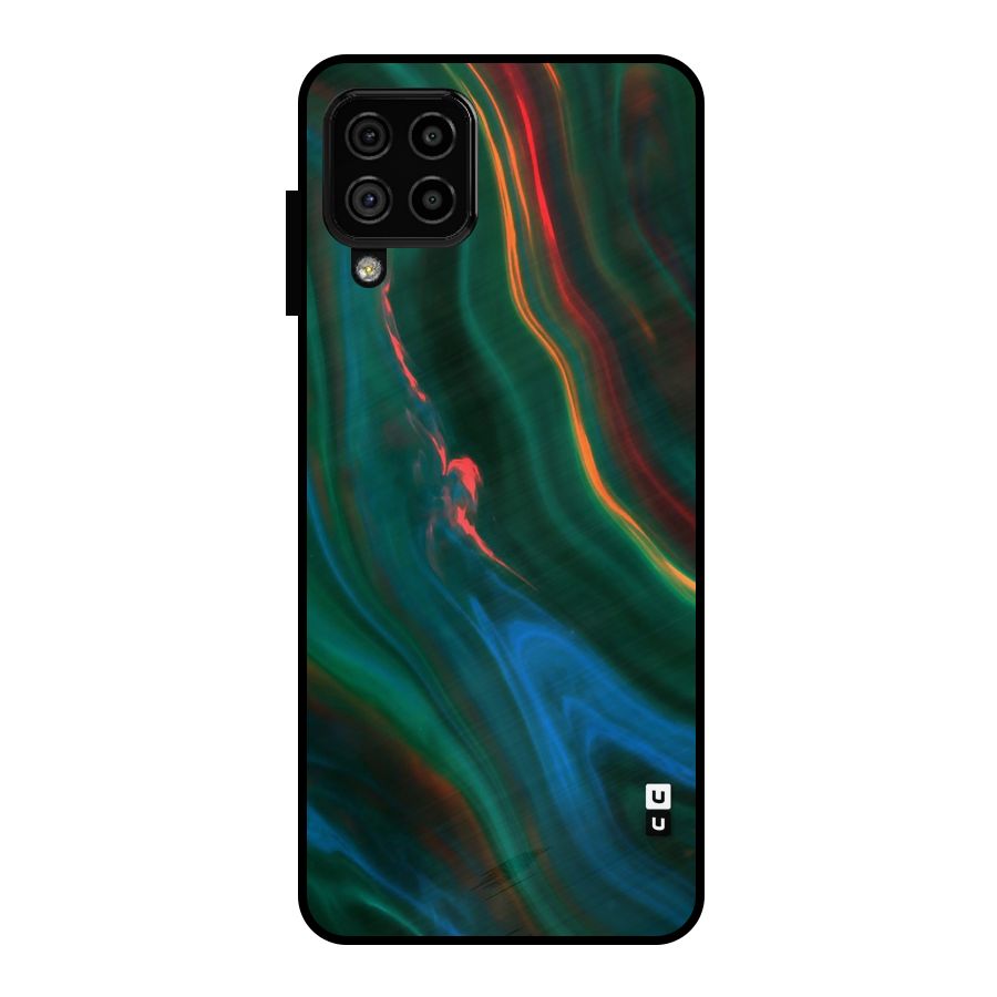 Inverse Marble Metal Back Case for Galaxy A22 4G