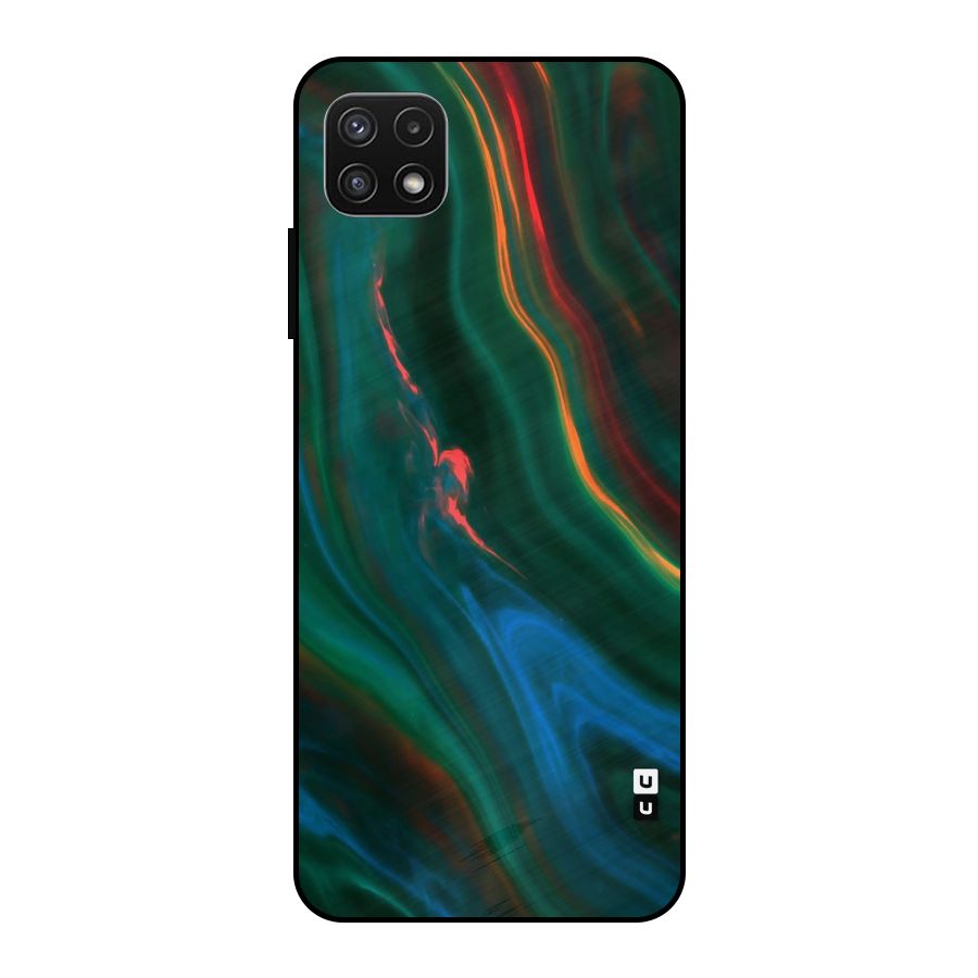 Inverse Marble Metal Back Case for Galaxy A22 5G