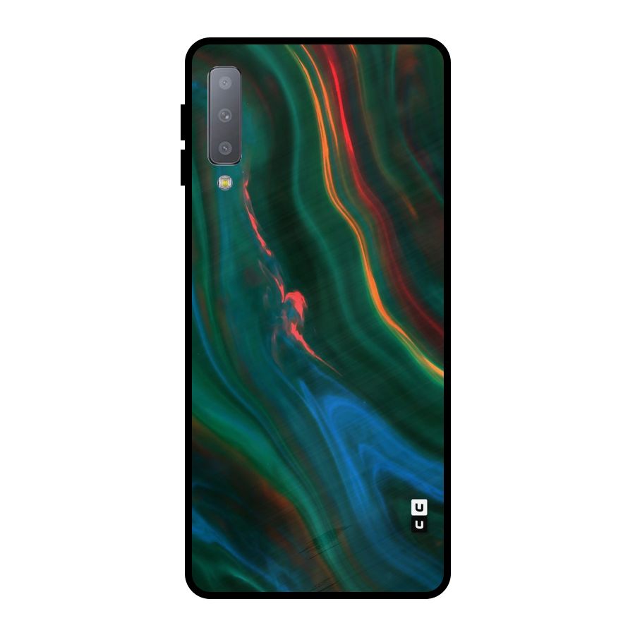 Inverse Marble Metal Back Case for Galaxy A7 (2018)