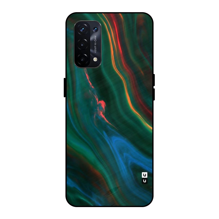 Inverse Marble Metal Back Case for Oppo A74 5G