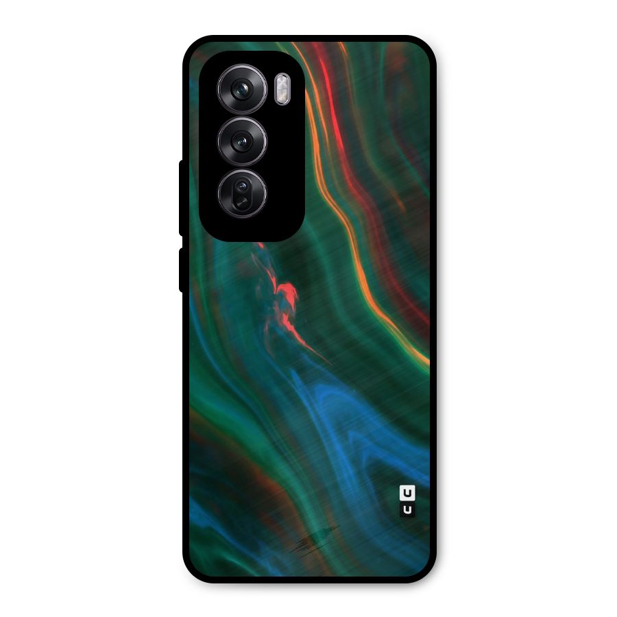 Inverse Marble Metal Back Case for Oppo Reno12 Pro